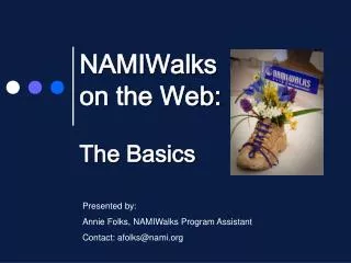 NAMIWalks on the Web: The Basics