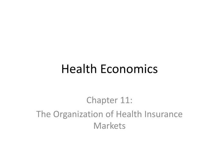 health economics