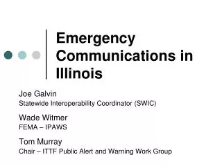 Emergency Communications in Illinois