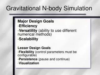 Gravitational N-body Simulation