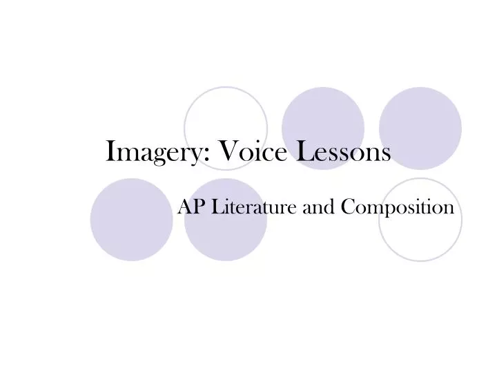 imagery voice lessons