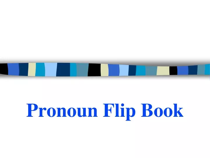 pronoun flip book