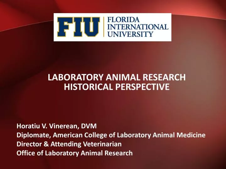 laboratory animal research historical perspective