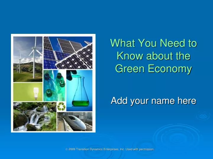what you need to know about the green economy