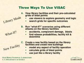 Three Ways To Use VISAC