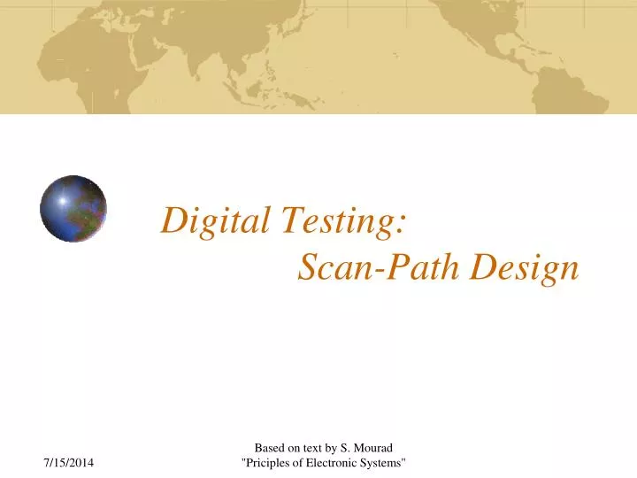 digital testing scan path design