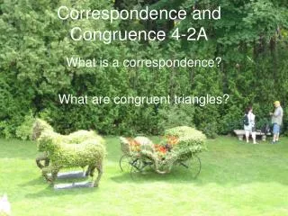 Correspondence and Congruence 4-2A