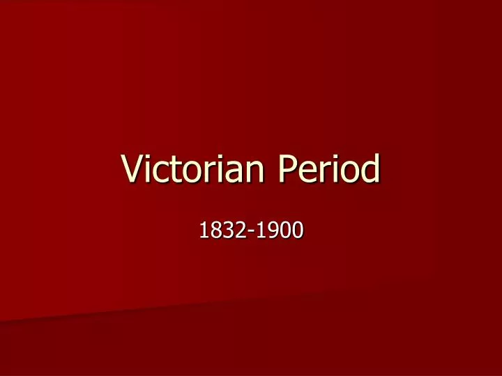 victorian period