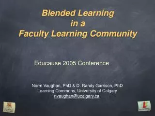 Blended Learning in a Faculty Learning Community