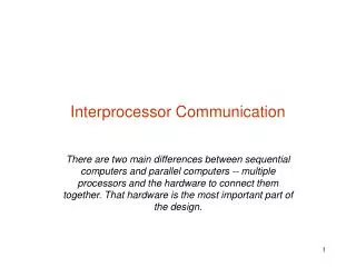 Interprocessor Communication