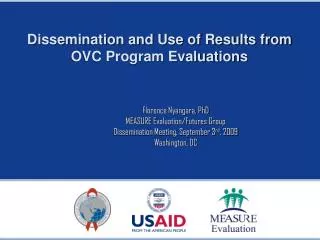 Dissemination and Use of Results from OVC Program Evaluations