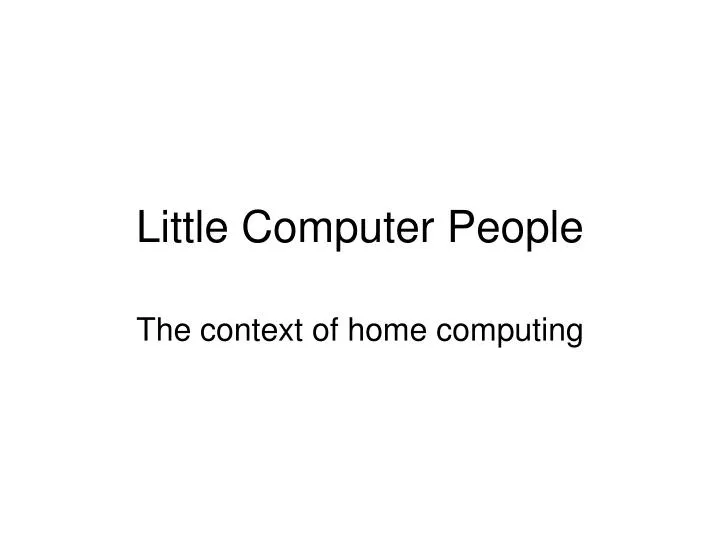 little computer people