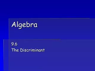 Algebra