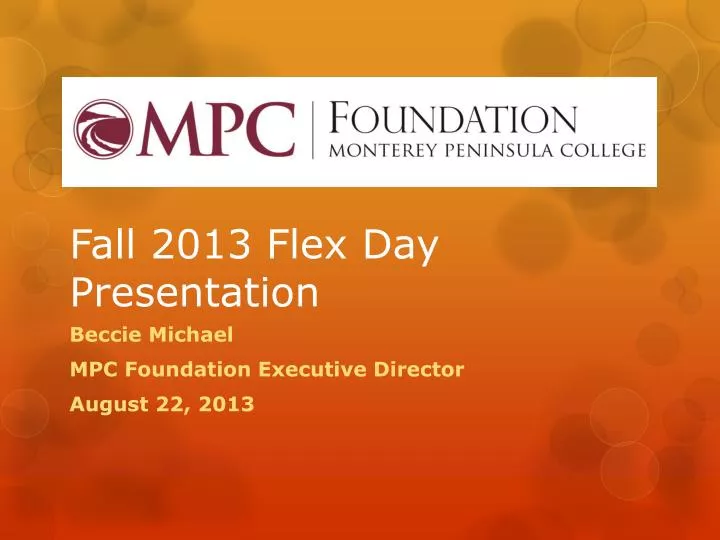 fall 2013 flex day presentation