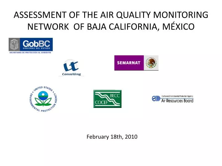 assessment of the air quality monitoring network of baja california m xico