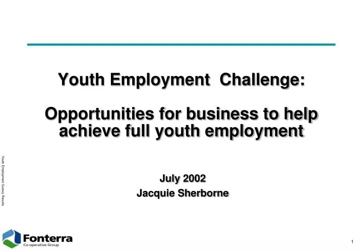 youth employment challenge opportunities for business to help achieve full youth employment