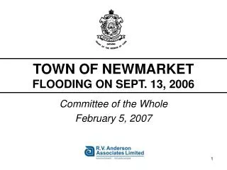 TOWN OF NEWMARKET FLOODING ON SEPT. 13, 2006