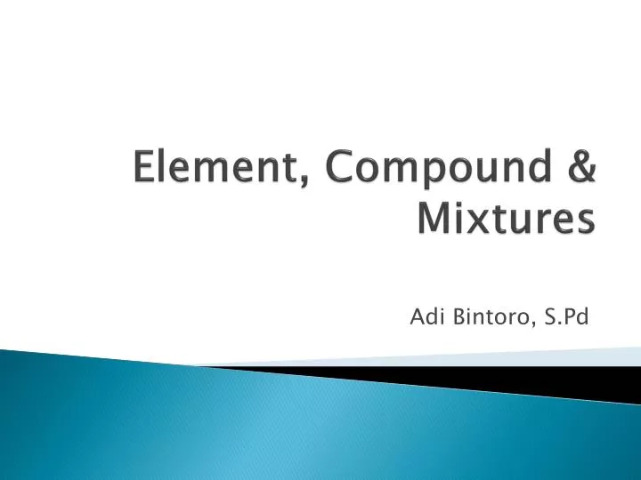 element compound mixtures