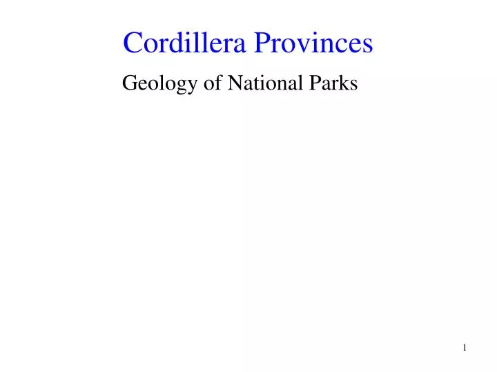 cordillera provinces