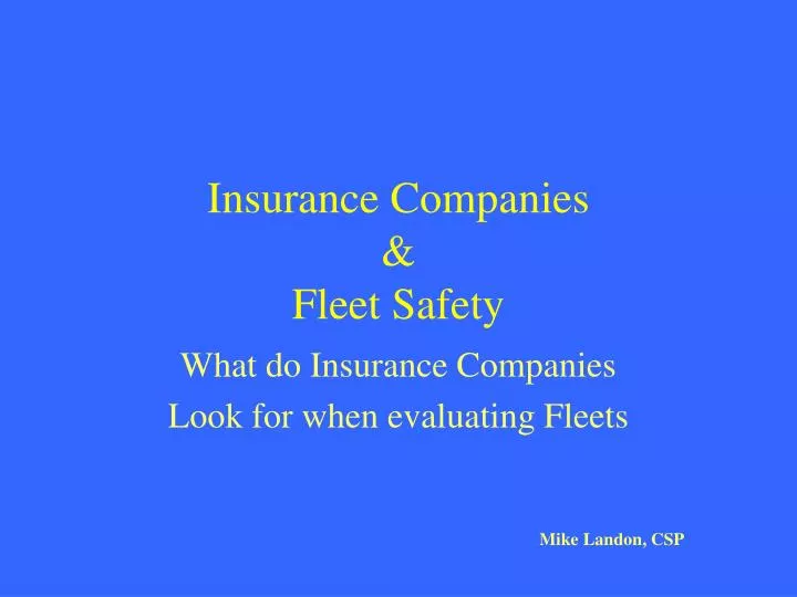 insurance companies fleet safety