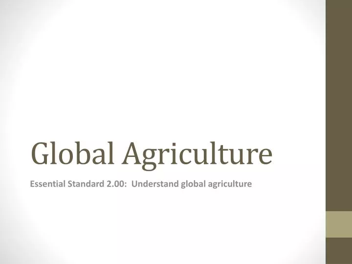 global agriculture