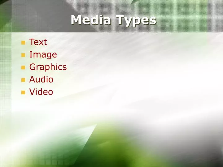 media types