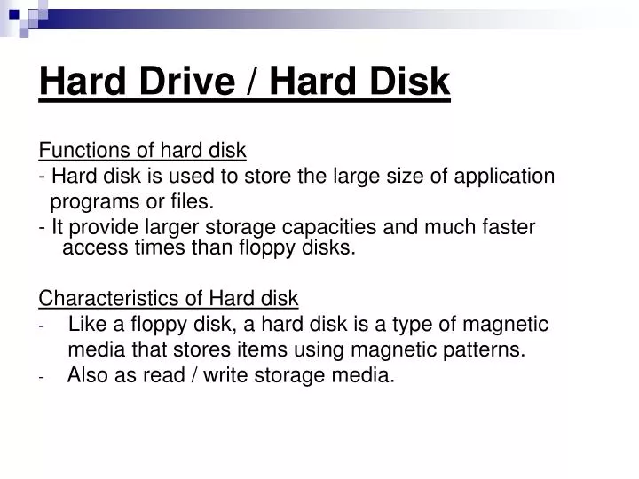 hard drive hard disk