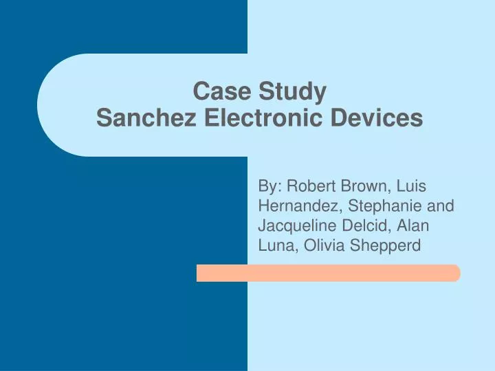 case study on electronic devices