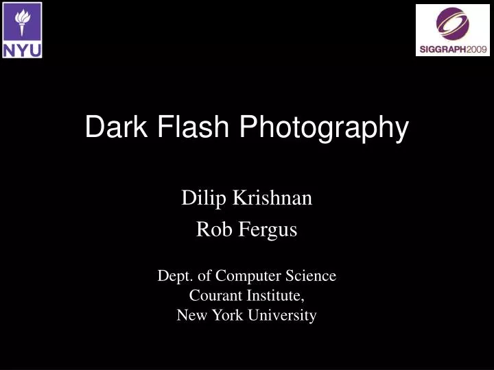 dark flash photography