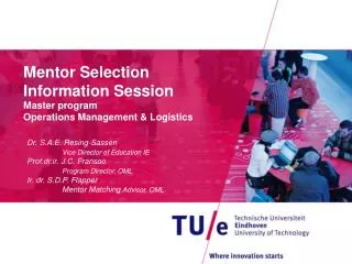 Mentor Selection Information Session