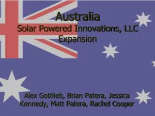 Australia Solar Powered Innovations, LLC Expansion