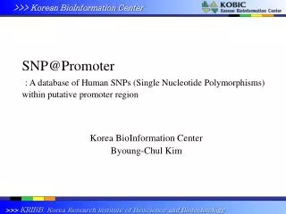 SNP@Promoter : A database of Human SNPs (Single Nucleotide Polymorphisms) within putative promoter region