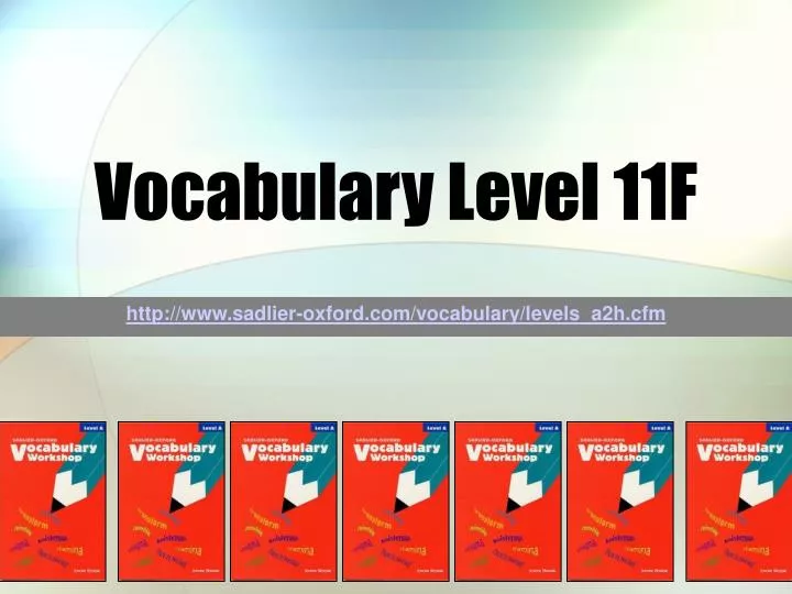vocabulary level 11f
