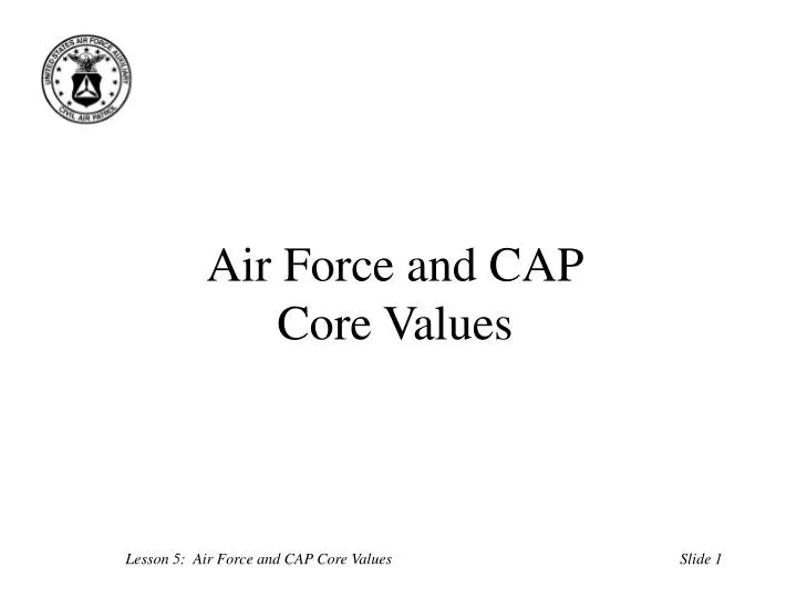 air force and cap core values