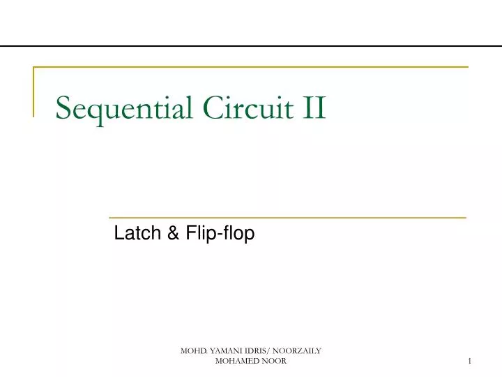 sequential circuit ii