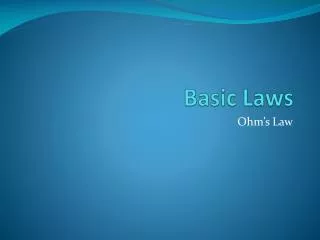 Basic Laws