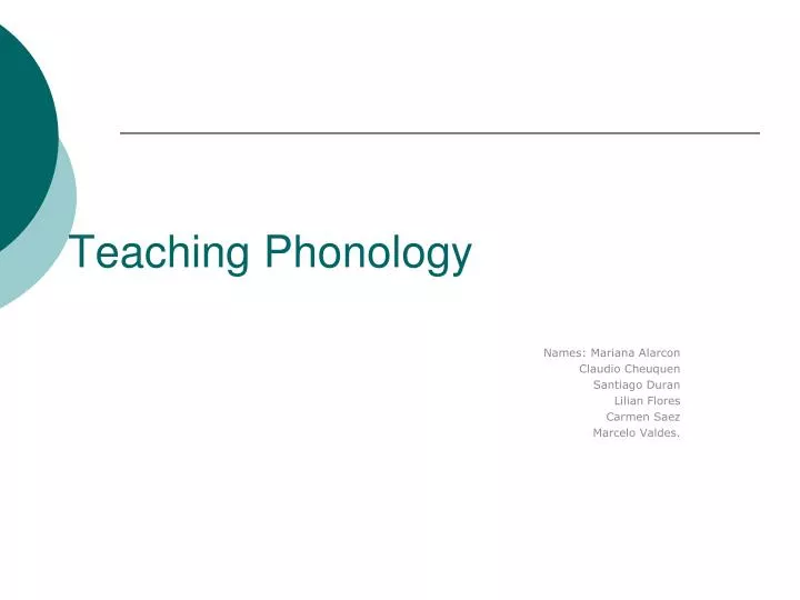 teaching phonology