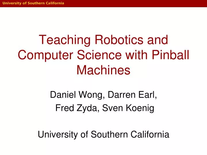 teaching robotics and computer science with pinball machines