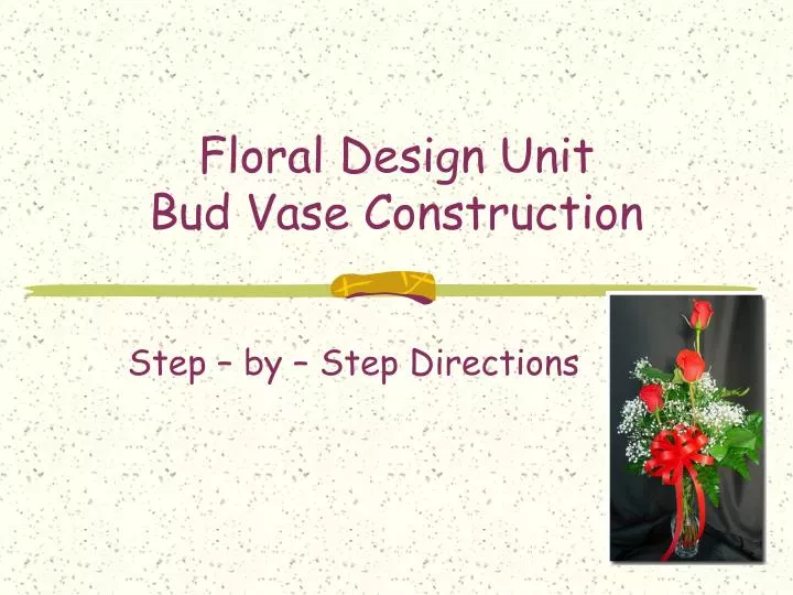 floral design unit bud vase construction