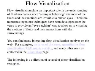Flow Visualization
