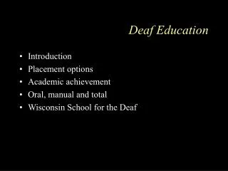 Deaf Education