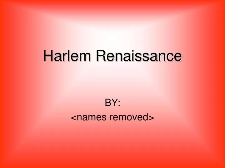 harlem renaissance