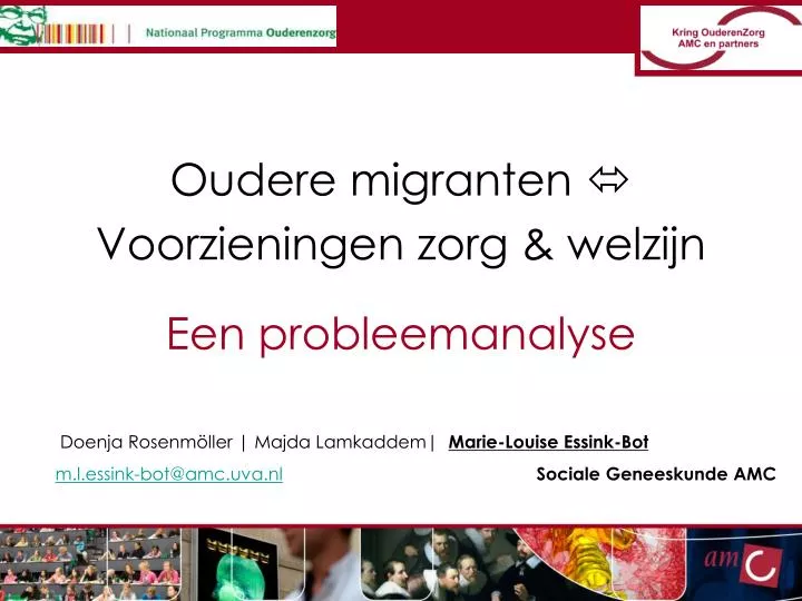 oudere migranten voorzieningen zorg welzijn een probleemanalyse