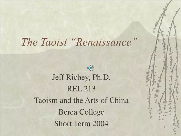 the taoist renaissance