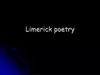 Limerick poetry