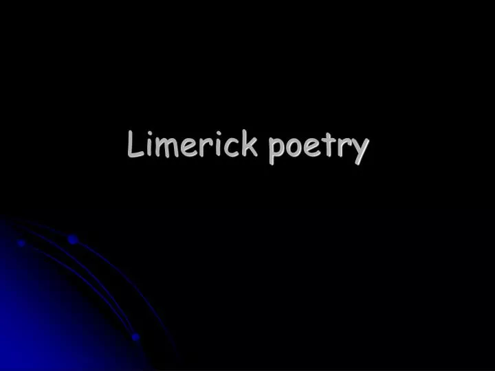 limerick poetry