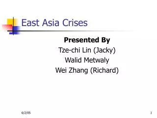 East Asia Crises