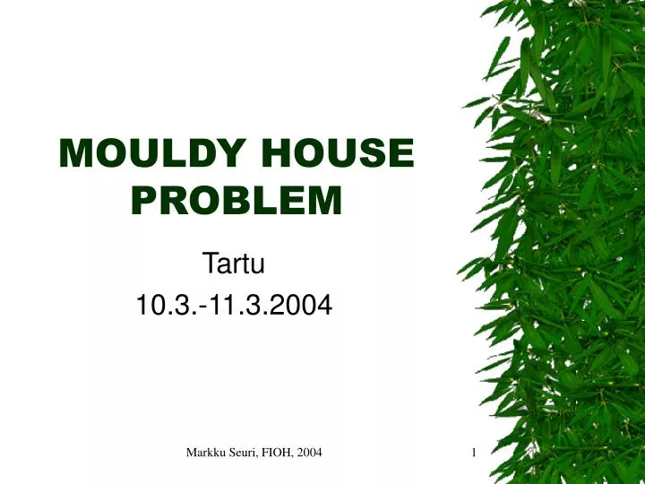 mouldy house problem