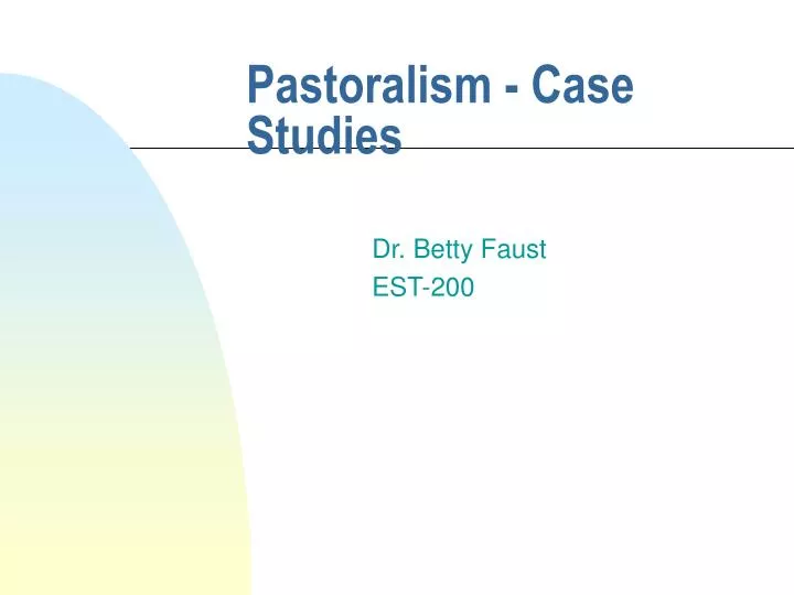 pastoralism case studies