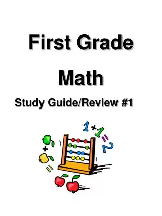 First Grade Math Study Guide/Review #1